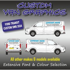 Van Graphics Sign Writing Vehicle Lettering Signs Ford Transit Custom 2024 Swb