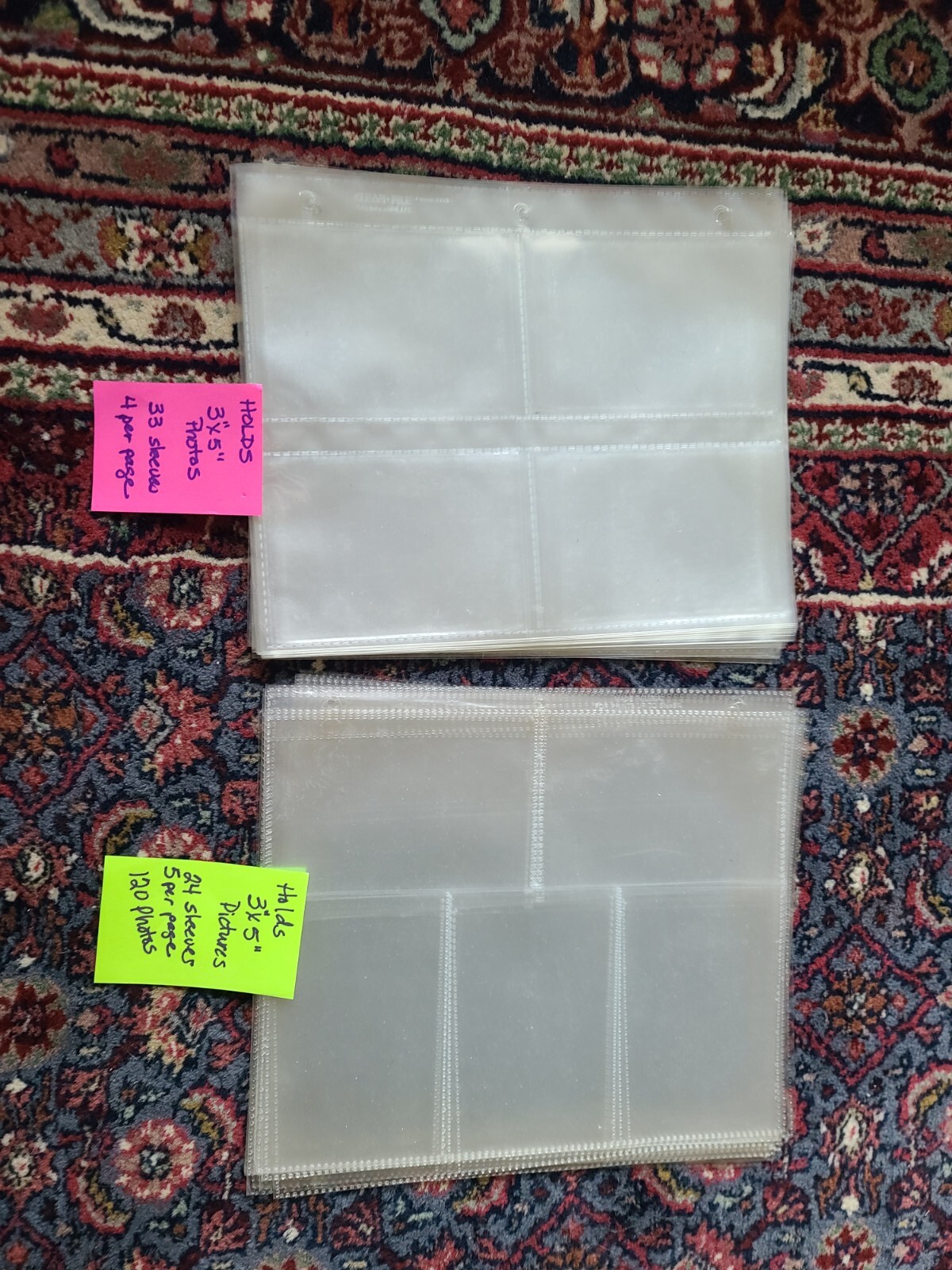 57 Pack 4X6 Photo Album Pages For 3 Ring Binder, Archival Photo Sleeves