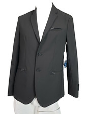 KENNETH COLE Black Techni-Cole Stretch Two Button Sport Coat Blazer sz S NWT