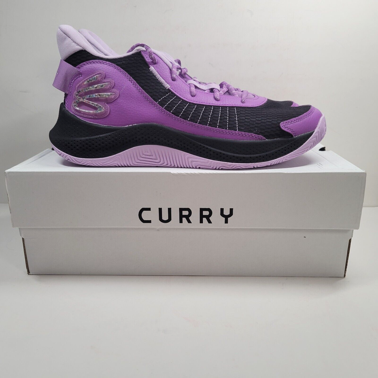 Under Armour Curry 3Z7 Shoes Mens 13 Purple Black Basketball Shoes 3026622-500