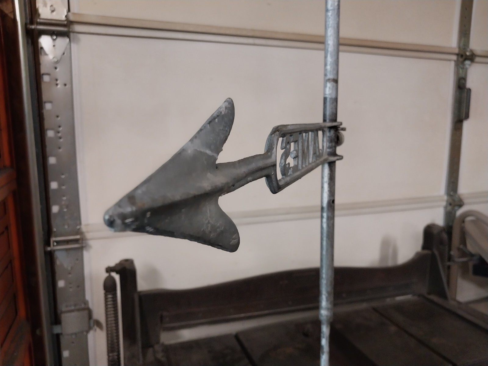 Antique Primitive Cast JAMES Weathervane Arrow Lightning Rod eBay