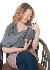  NEW PREMIUM Breastfeeding / Nursing Cover  Scarf Cotton Soft Stretchy - Gray