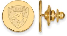 14K Yellow Gold NHL Florida Panther Sterling Silver NHL Lapel Pin by LogoArt
