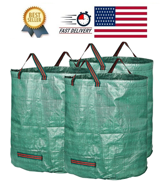 GardenMate 3pack 72 Gallons Reusable Garden Waste Bags (h30 D26