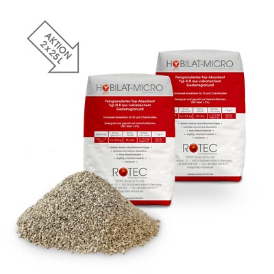 Ölbindemittel Hybilat Micro 0,3-1,5 mm Typ III R  2x 25 L Chemikalienbindemittel
