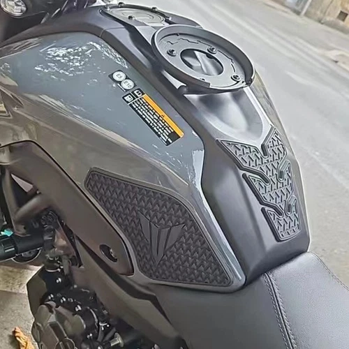 For YAMAHA MT07 MT-07 2021-2024 Black Rubber Side Fuel Tank Pad Sticker - Picture 5 of 9
