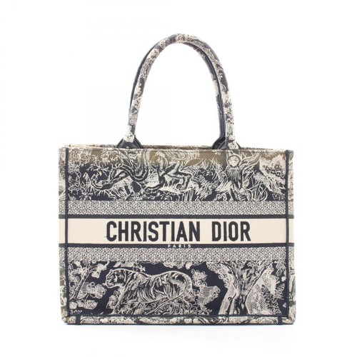 CHRISTIAN DIOR Bag: BOOK TOTE Medium Navy/White W36H27D14cm w/o accessories;