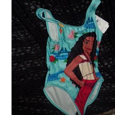 Disney Moana ocean flow one piece bathing suit with tag 6x