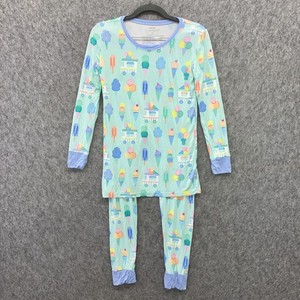 Little Sleepies Bamboo Pajamas Girls Size 16 Sweet Scoops Two Piece LS