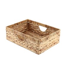 Water Hyacinth Storage Baskets, Hand-Woven Baskets with Built-in Handles Wick...