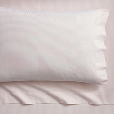 Pottery Barn Chambray Striped Organic Cotton Sheet Set Twin