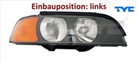 TYC 20-0380-05-2 Hauptscheinwerfer Links Scheinwerfer Frontscheinwerfer FüR BMW