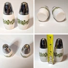 Vintage Gemco Crazy Daisy Salt & Pepper Shakers, Retro Pyrex Corelle Milk Glass