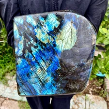 6.17LB Natural Labradorite Quartz Crystal Freeform Mineral Specimen Healing