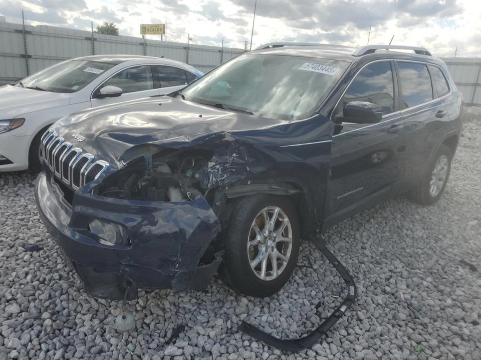 2014 JEEP CHEROKEE Rear View Mirror Sedan Manual Dimming With Compass - Image 2 of 4