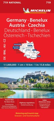 Germany, Benelux, Austria, Czech Republic - Michelin National Map 719 | Map