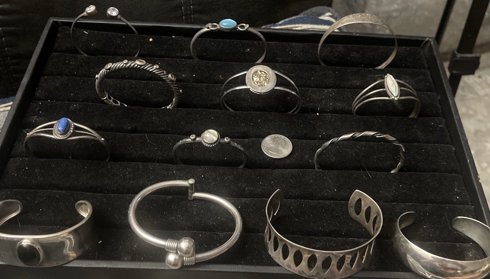 Large Sterling Silver Cuff Braclete Collection - image 1