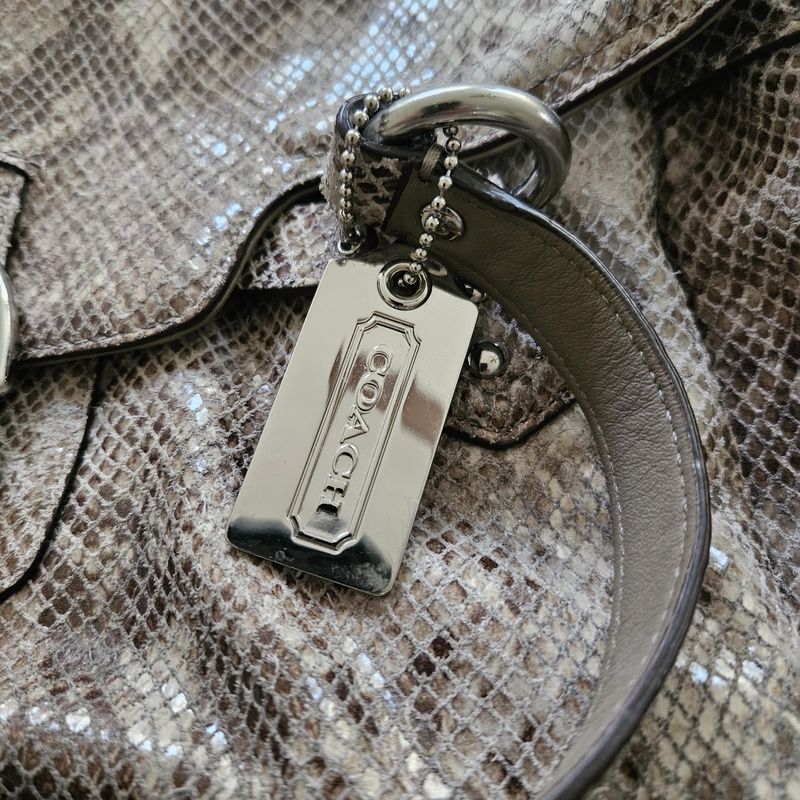 VTN Coach Python Embossed Handbag - image 4