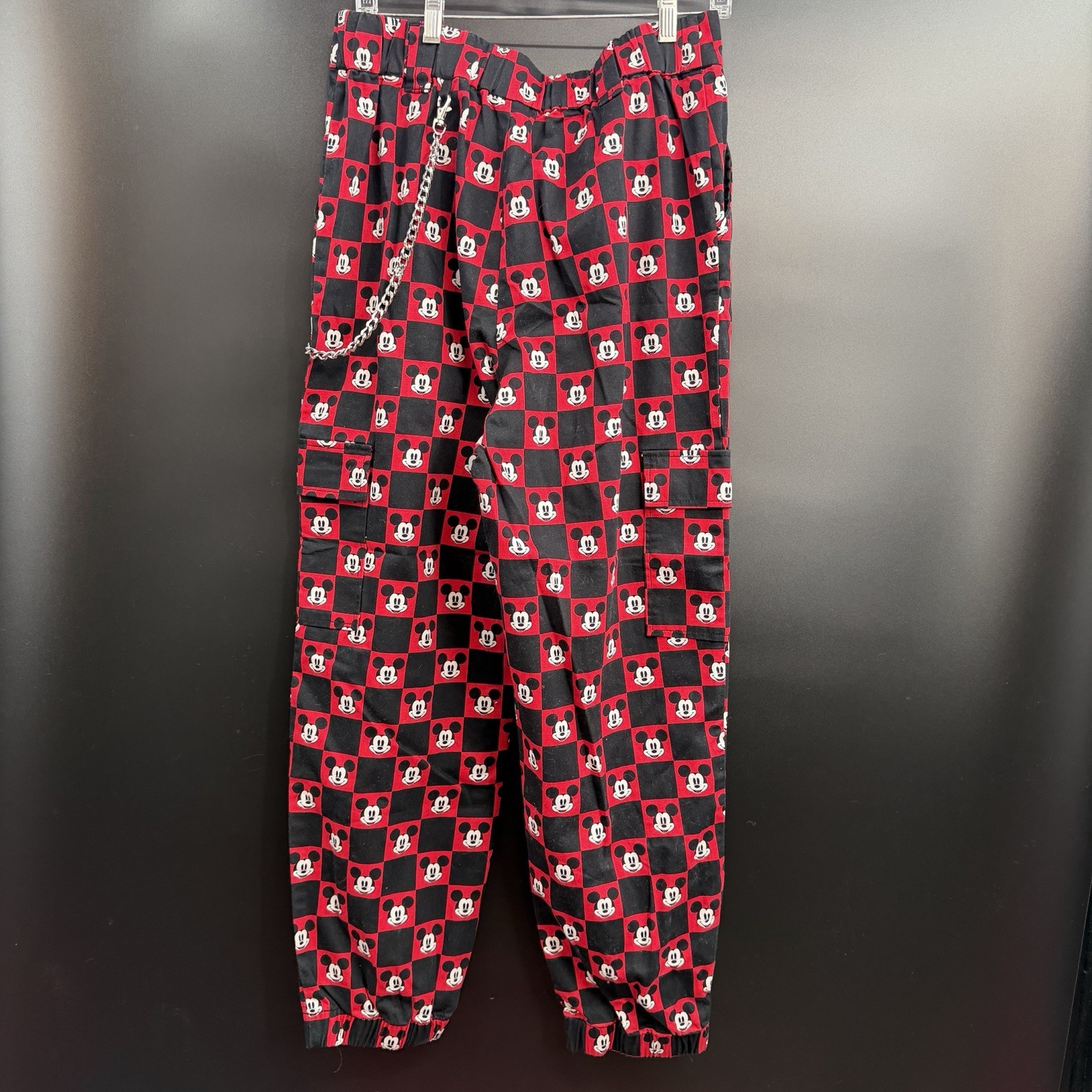 Mens Size L Us Micky Mouse Embellished Elastic Waist Cuffs