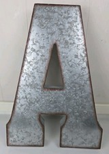 Galvanized Metal Letter A 15.5" X 20.45" Retail 29.99