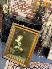 Large Pears Soap “Bubbles” Print After Millais – Ornate Gilt Frame – 90 x 60 cm