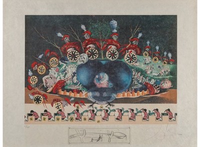 Salvador Dali (1904-1989). Les diners de Gala, 1978 Bild 12 A1-A4 Plakat Kunst