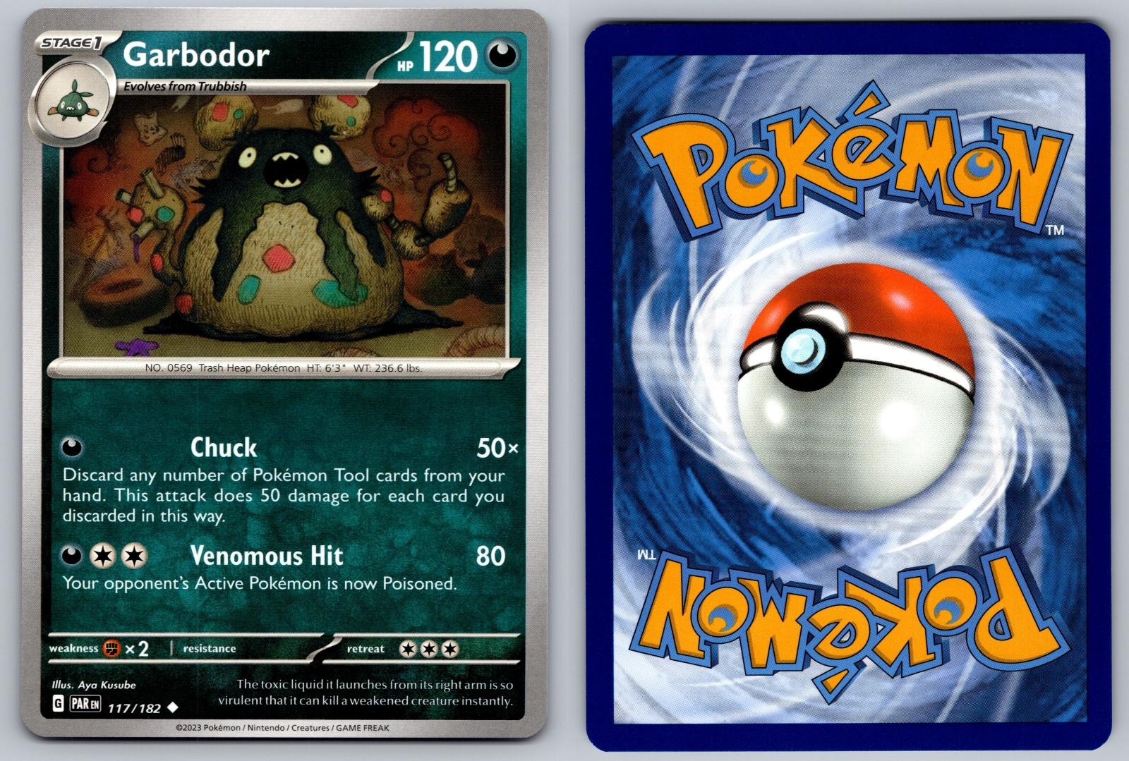 GARBODOR 117/182 UNCOMMON PARADOX RIFT POKEMON NM/M