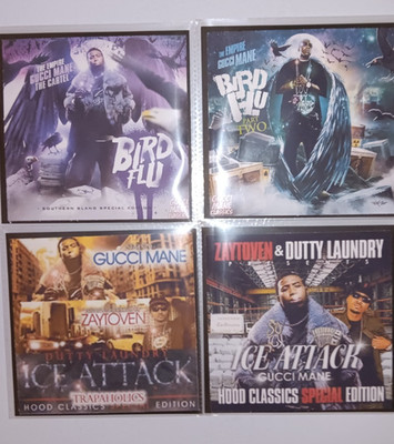 4 CD Lot Rap/Hip-Hop, Gucci Mane - Bird Flu + Ice Attack [SEALED Mixtape]