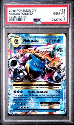 2016 POKEMON XY EVOLUTIONS #22 M BLASTOISE EX PSA 10 | eBay