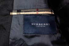 BURBERRY LONDON WOOL JACKET BLAZER SPORT COAT MADE IN USA HERRINGBONE BLACK 40 S