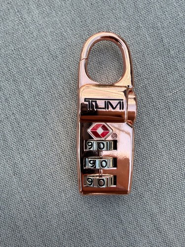 NEW TUMI ALPHA Metal TSA Complaint Luggage Combination Clip Lock - ROSE GOLD