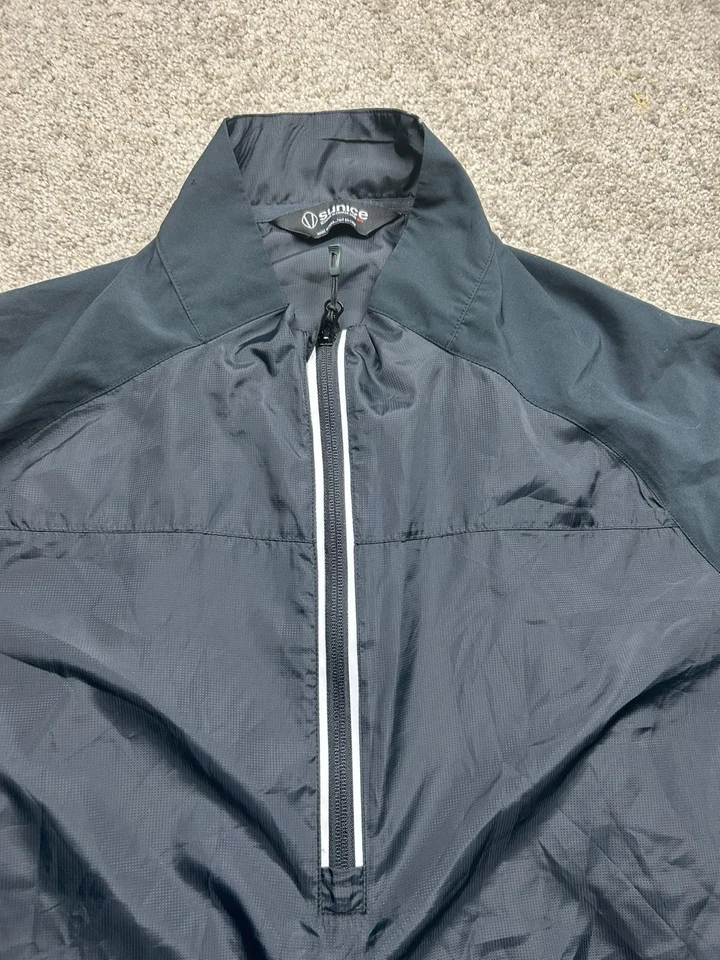 Sunice Shirt Mens XL Black Winbreaker Short Sleeve 1/4 Zip Pockets Golf Adult - Image 4 of 4