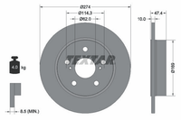 2X Bremsscheibe Hinterachse FüR Suzuki Toyota Swace Corolla Stufenheck
