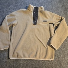 Columbia Fleece Pullover Jacket Mens Medium B...