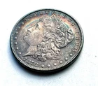 1878-S Morgan Silver Dollar Coin Rainbow Tone XF-AU First Year Issue