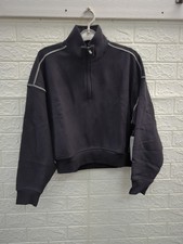 New Athleta Forever Fleece 1/2 Zip High Hip Sweatshirt Women's Size Medium