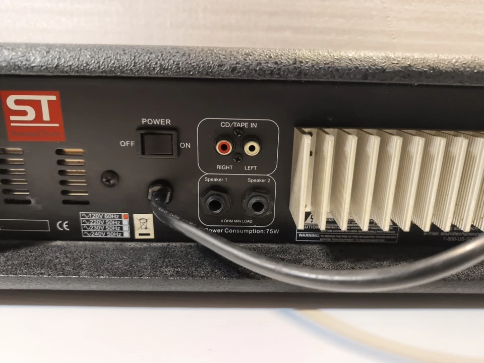 SoundTech STX804 4-Channel Powered Mixer PA For 2 Speakers - Image 4 of 4