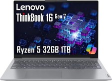 Lenovo ThinkBook 16 Gen 7 Business Laptop 16" FHD Anti-Glare, AMD Ryzen 5...