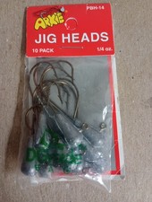 Arkie Unpainted Jig Heads Fishing Hooks, 1/4 Oz, Pack of 10