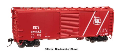 Walthers ~ Escala HO ~ 40' ACF Coche de carga soldado ~ Central of New Jersey CNJ #20842 | Condition: New