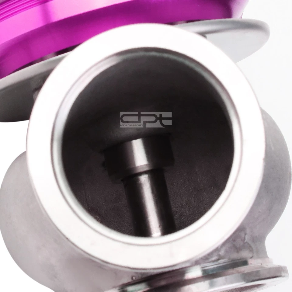 ESCAPE UNIVERSAL EXTERNO 40MM TURBO BANDA V 4" WASTEGATE BYPASS + RESORTE PÚRPURA Foto 3 de 4