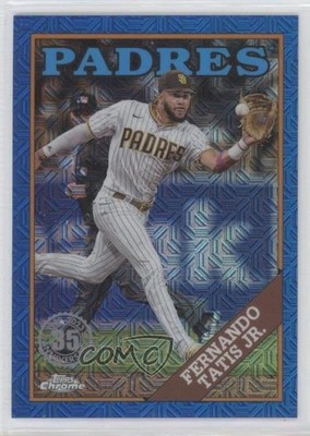 2023 Series 1 1988 Topps Chrome Silver Pack Blue Refractor Fernando Tatis Jr o7m