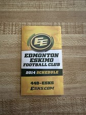 2014 Edmonton Eskimos Football Pocket Schedule CFL