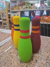 Soft Bowling Pin Set Kids Fun Colorful Soft 6pins Plastic Bowling Ball