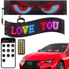 Devil Eyes Light for Cars, 15"x4" Programmable Flex LED Sign, 1PC Led Eyes fo...