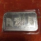 Silver Bar ● 1 Troy oz ●  Patriotic ● Eagle, Flags, Liberty Bell ●  .999 fine