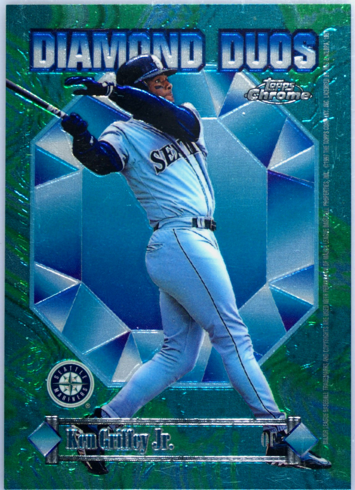 🔥 Ken Griffey Jr /Jay Buhner 1997 Topps Chrome "Diamond Duos" #DD3🔥