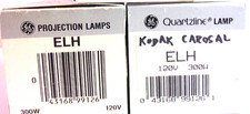 Lot of two 2 ELH GE projector lamps / 300w / 120 v / unused