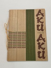 VTG Tiki Bar Aku Aku Stardust Hotel Las Vegas RARE WOOD Menu Multi-Page
