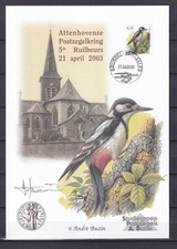 [G191120] Belgium N°3162 Buzin Birds Signed Souvenir Brussel 21/04/2003 SUPERB